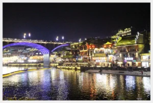 The night view in Fenghuang Ancient Town