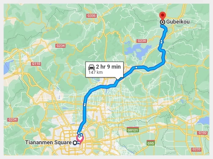 Beijing - Gubeikou Map