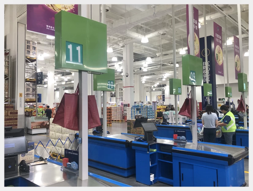 Check out counters at Sam Club Hangzhou