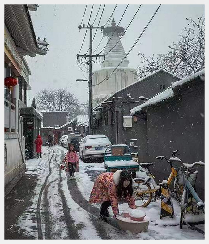 White Pagoda in snow