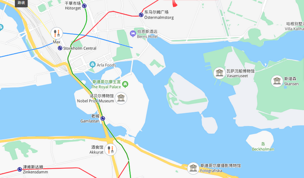 斯德哥尔摩城市市区分布在14座岛屿和一个半岛上