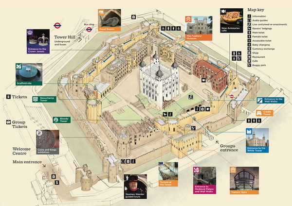 ower of London Tourist Map from breathemyworld.com