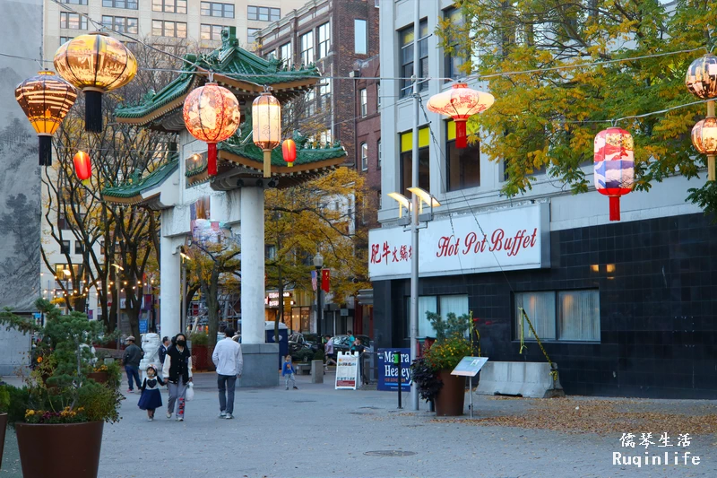 波士顿的唐人街位于市中心