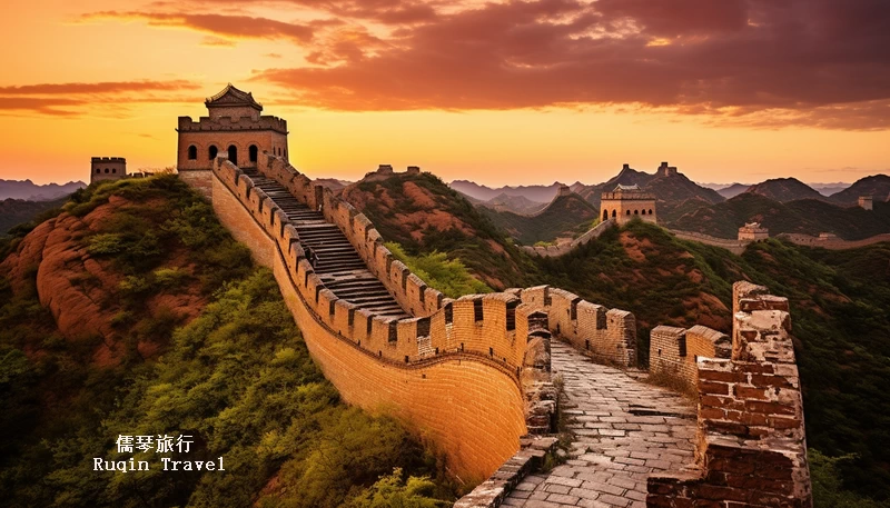 JInshanling Great Wall sunset