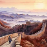 Simatai Great Wall water colour