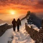 Beijing Great Wall in snow