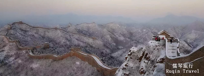 The Great Wall if China blanketed by snow