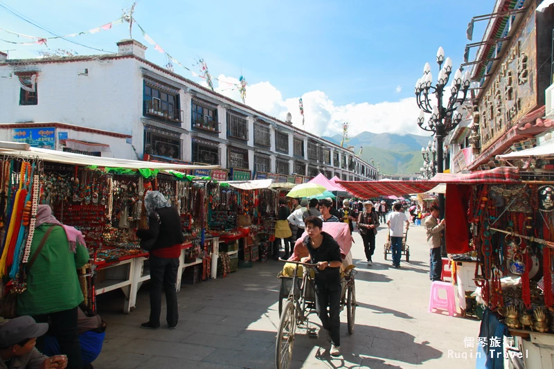 Barkhor Street or Barkor Circuit in Lhasa