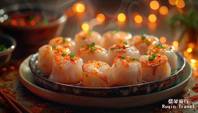  succulent shrimp dumplings Canton food