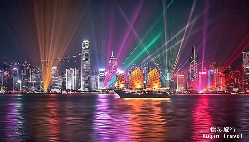 Symphony of Lights (幻彩咏香江)at Victoria Harbour Hong Kong