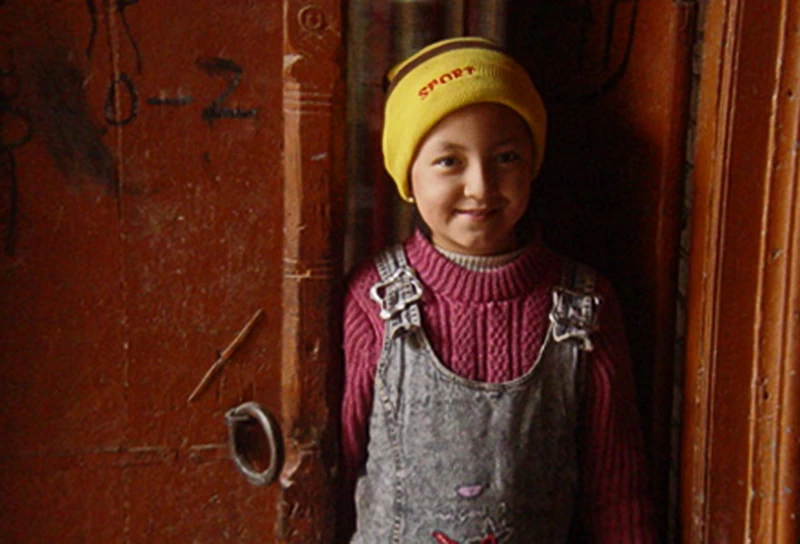 A girl who lives at the old town of Kashgar