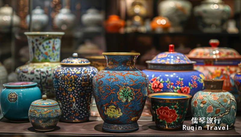 Beijing is famous for its beautiful cloisonné enamelware.