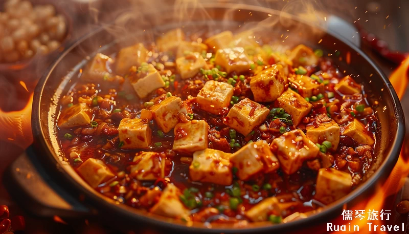 Mapo Tofu is one of the most famous dishes in Chengdu.