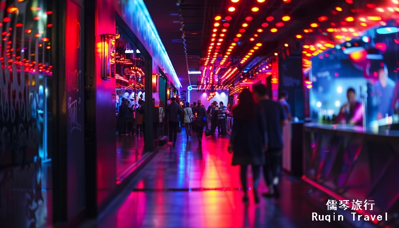inside a nightclub in Chengdu