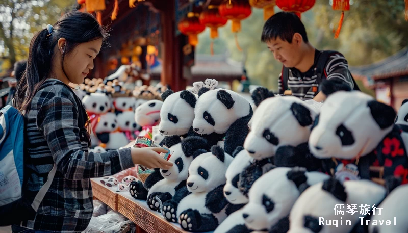 Panda plush toys are among the list of what to buy from Chengdu. 