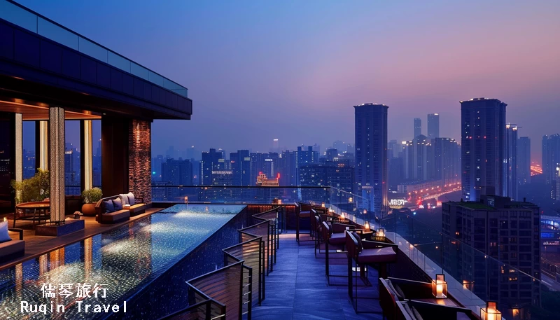 A Rooftop Bar in Chengdu