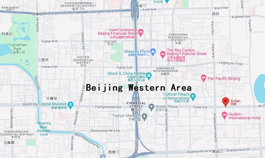 Beijing Western Area Map 