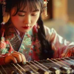 Guzheng Chinese traditional music instrument