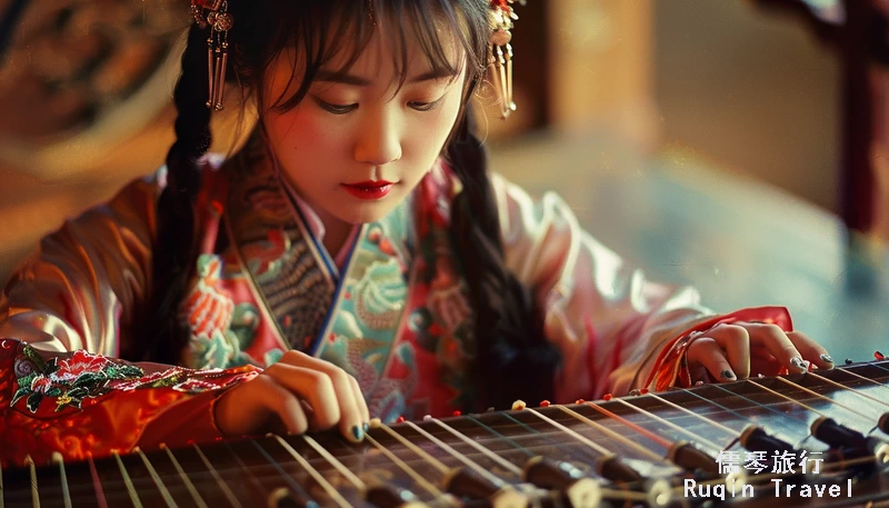 Guzheng Chinese traditional music instrument