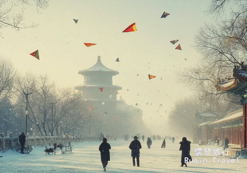 Kite flying is a beloved pastime in Beijing