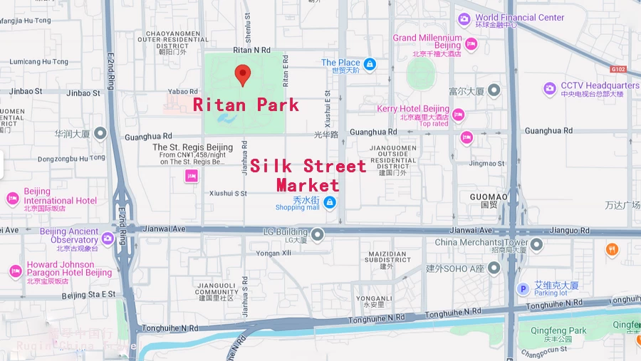 The Location Map of Ritan Park ( Google)