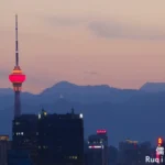 the Central Radio & TV Tower night view