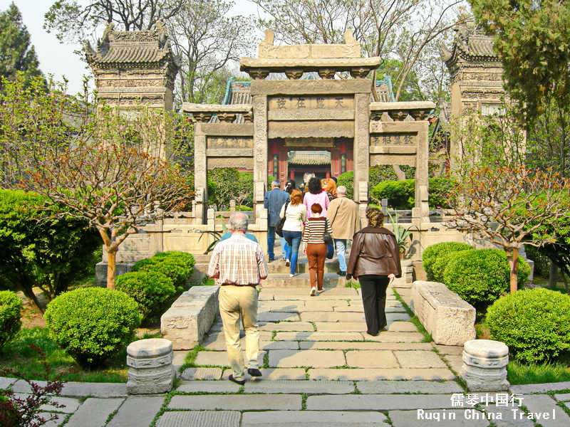 The courtyard leading to the Prayer Hall in Xi'an Great Mosque