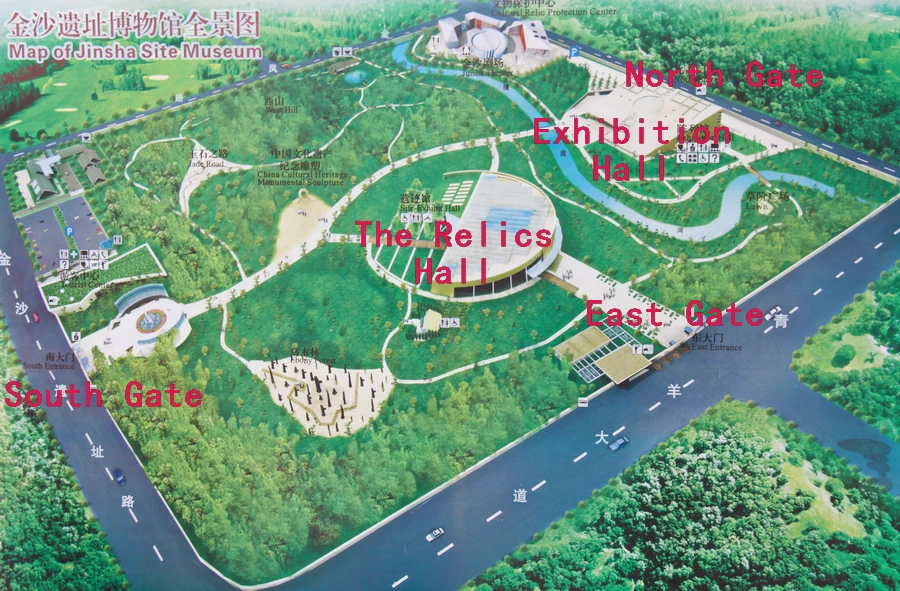 The Map of Jinsha Site Museum