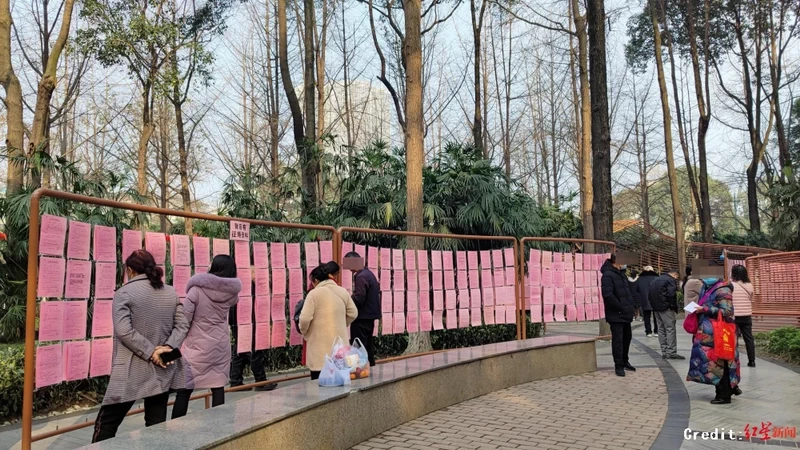 the Match-making Corner in People's Park in Chengdu