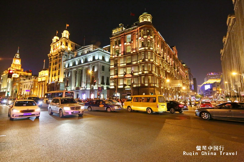 The Historical Buildings on the Bund in Shanghai