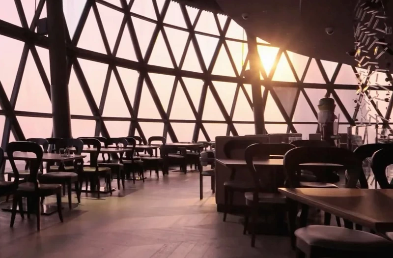 Revolving Restaurant (267m) at Orietal Pear Tower