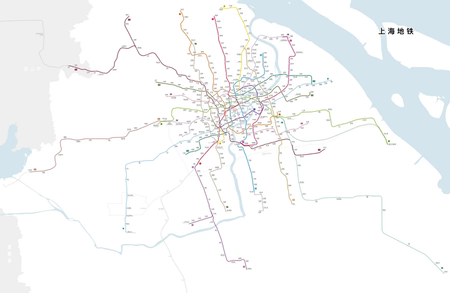 Shanghai Metro Map from wikimedia.org