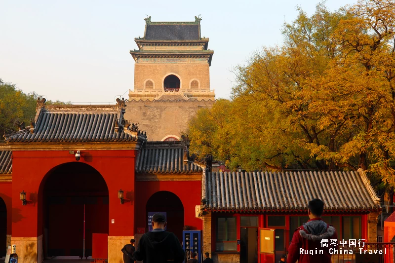 The Bell Tower viewed from the compound of Drum Tower in Beijing