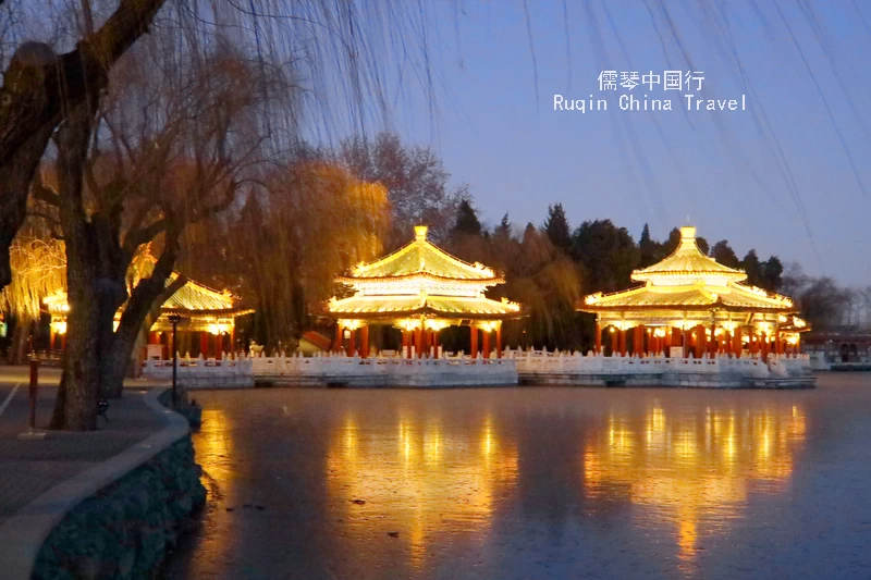 The Wulong Pavilion (Five-Dragon Pavilion) in Beihai Park