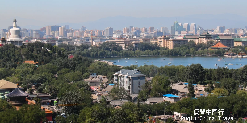 The Beihai Park viewed from Jingshan Hill