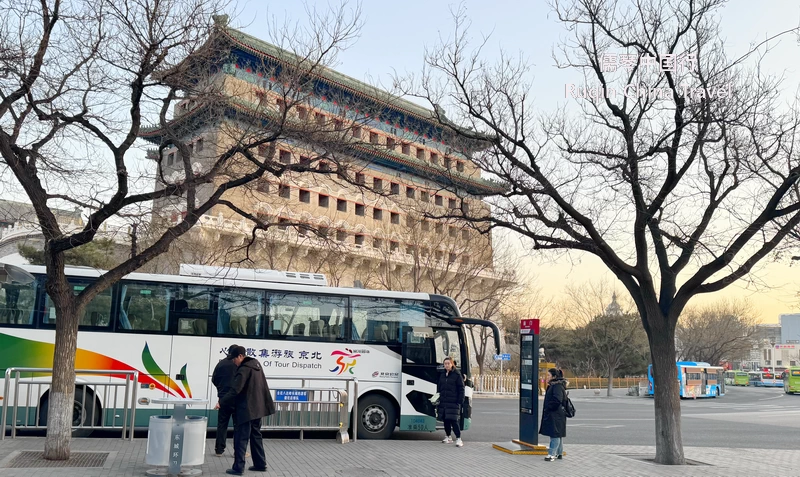 The Tourist Bus of Beijing Hub of Tour Dispatch at Qianmen