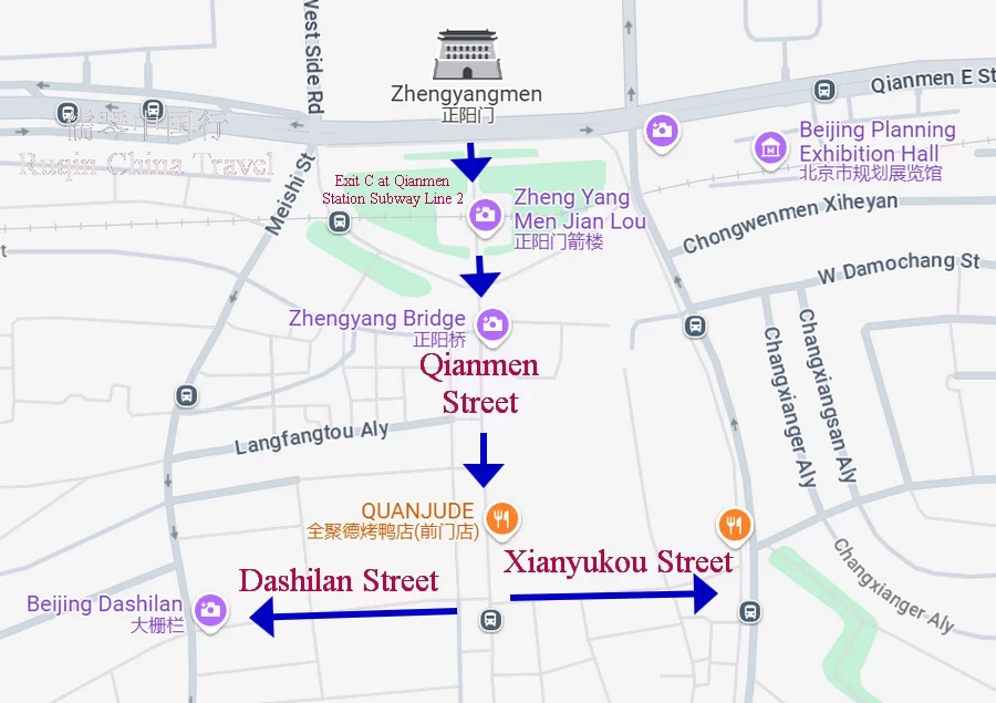 The location map of Xianyukou Street