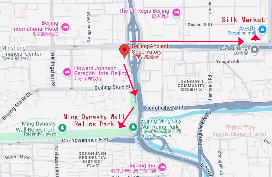 The City Walk Map of Beijing Ancient Observatory