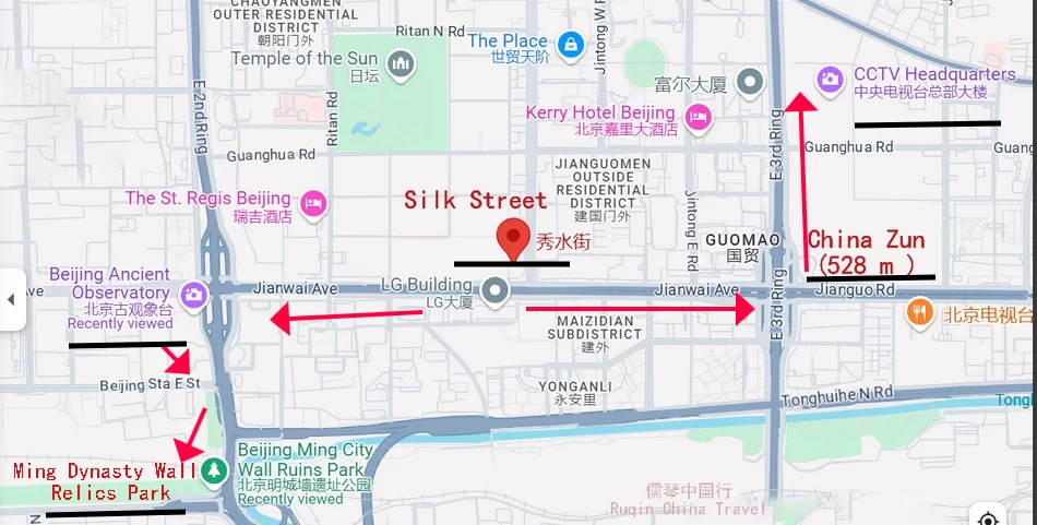 The Map of the City Walks Near Silk Street 