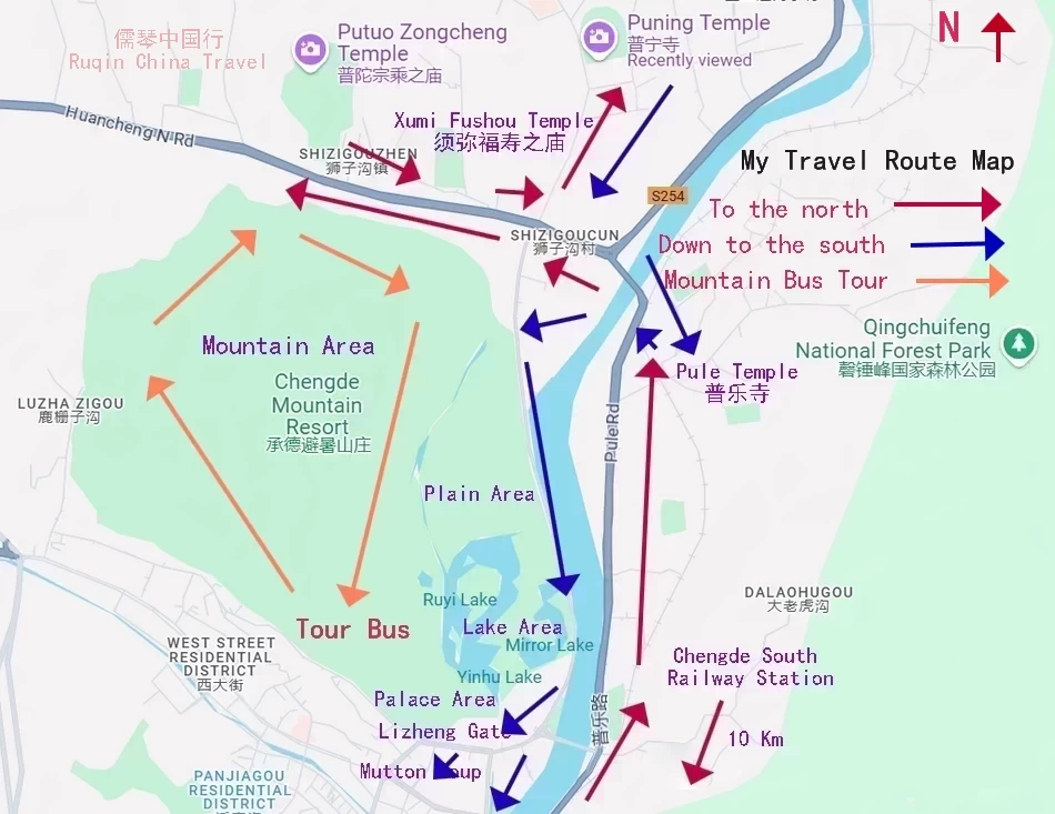 The Chengde Tourist Map