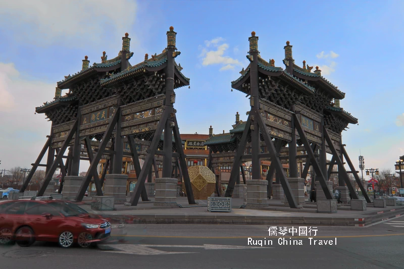 The Four Pailou Gates  in the centre of the walled ancient City of Datong