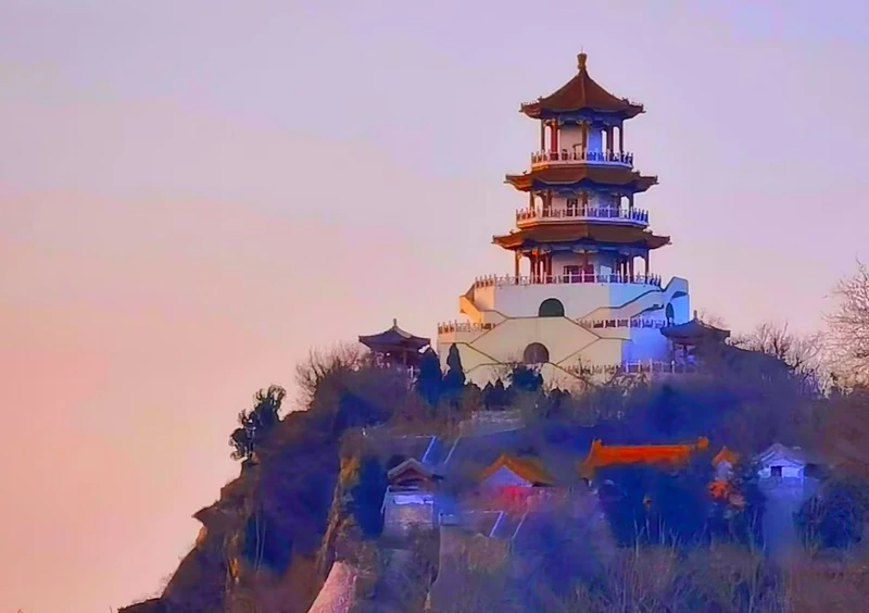 Beijing skyline from the Gongbei Pavilion