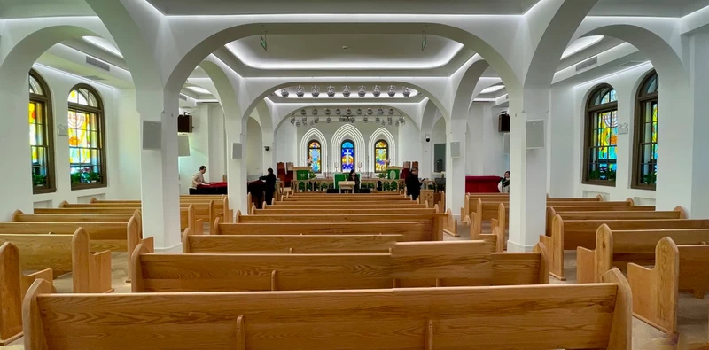 The Chancel of  Zhushikou Church inn Beijing