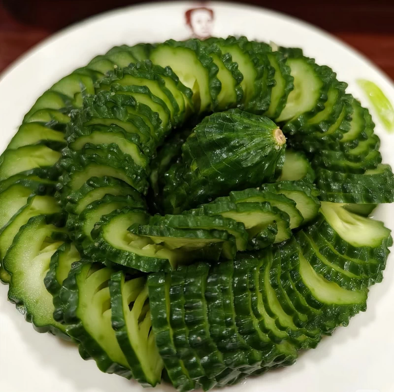 a smashed cucumber salad at Yaoji Chaogan