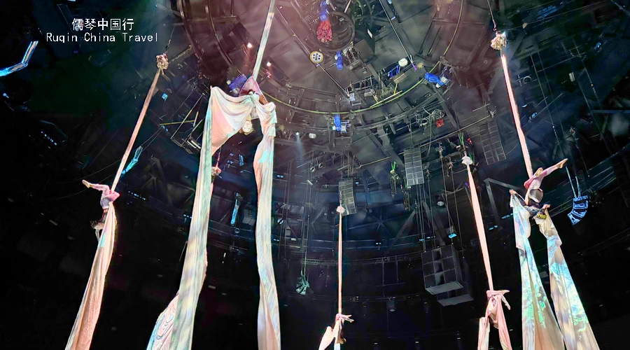 Silk Aerial Dance at ERA 2: Intersection of Time at Shanghai Circus World