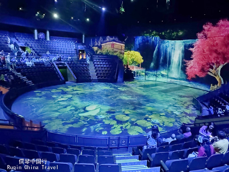 Every seat has an amazing, immersive view inside the theatre Shanghai Acrobatic Show