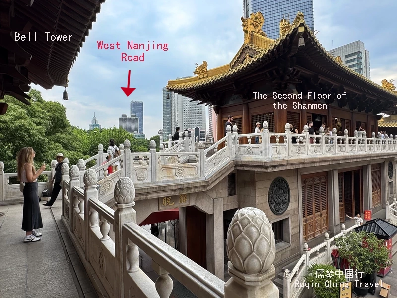 Continuing my clockwise walk, I arrived back at the southern Shanmen in Jing'an Temple