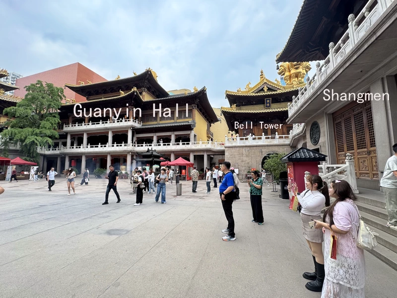 the Guanyin Hall (观音殿), tucked inside the eastern wing of the temple in Jing'an Temple
