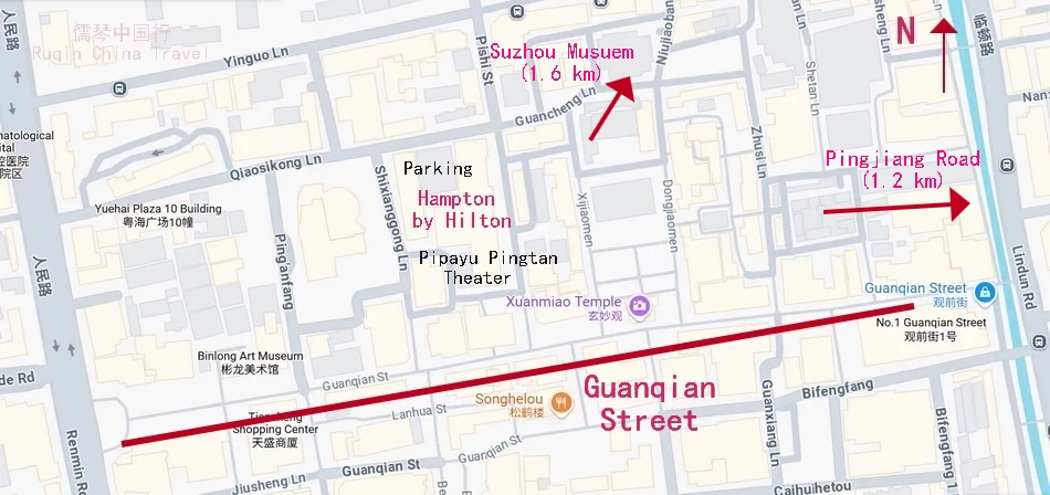 The Map of the Best Place to Stay in Suzhou