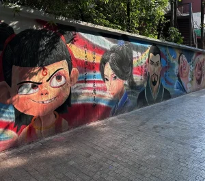 Huangjueping Graffiti Street in Chongqing